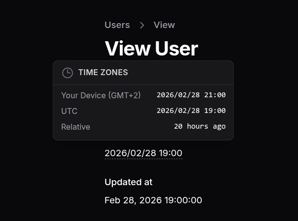 Infolist Example (Dark)